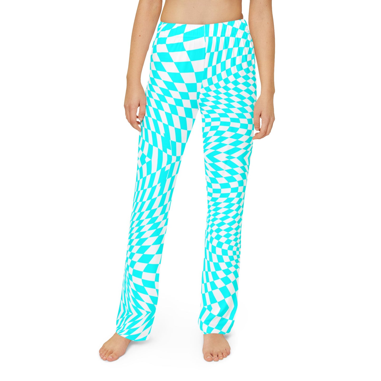 Kids Lounge Pants (Cyan Pixels)