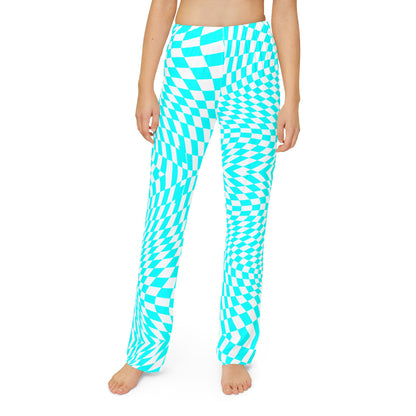 Kids Lounge Pants (Cyan Pixels)