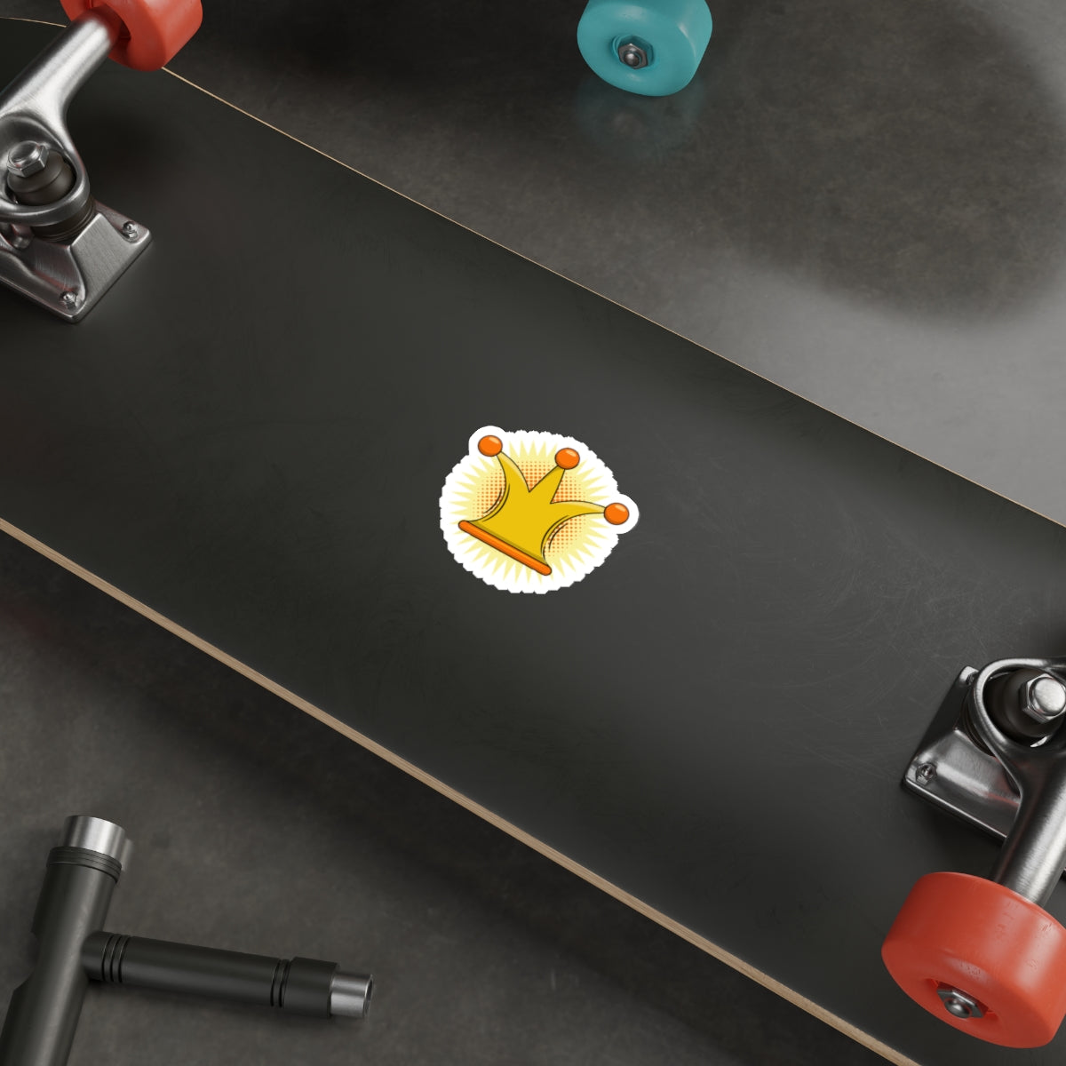 Die-Cut Stickers | Vibrant Art for Personalization (Crown)