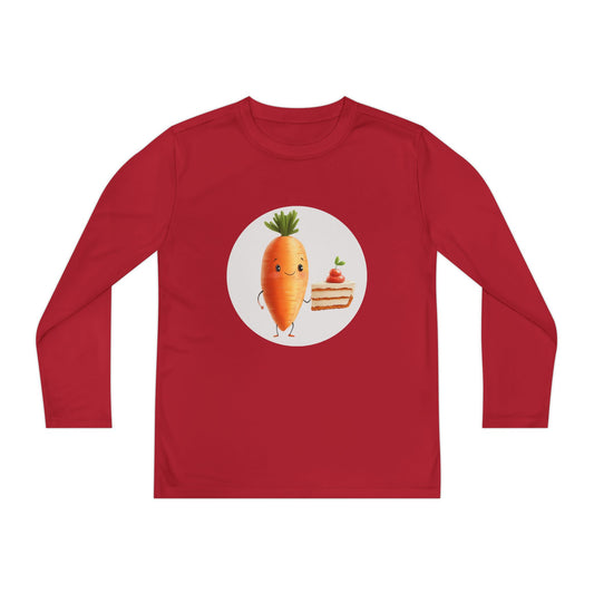 Youth Long Sleeve Competitor Tee (Carrot Cake)