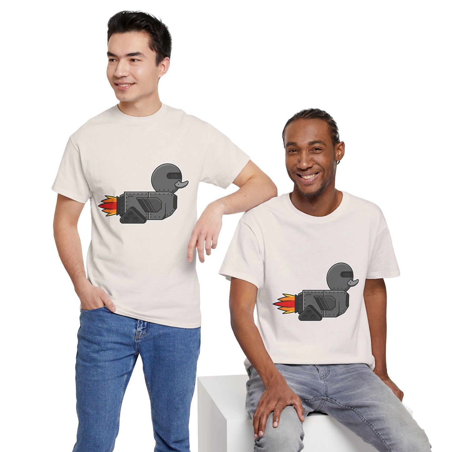 Unisex Heavy Cotton Tee (Robot Duck)