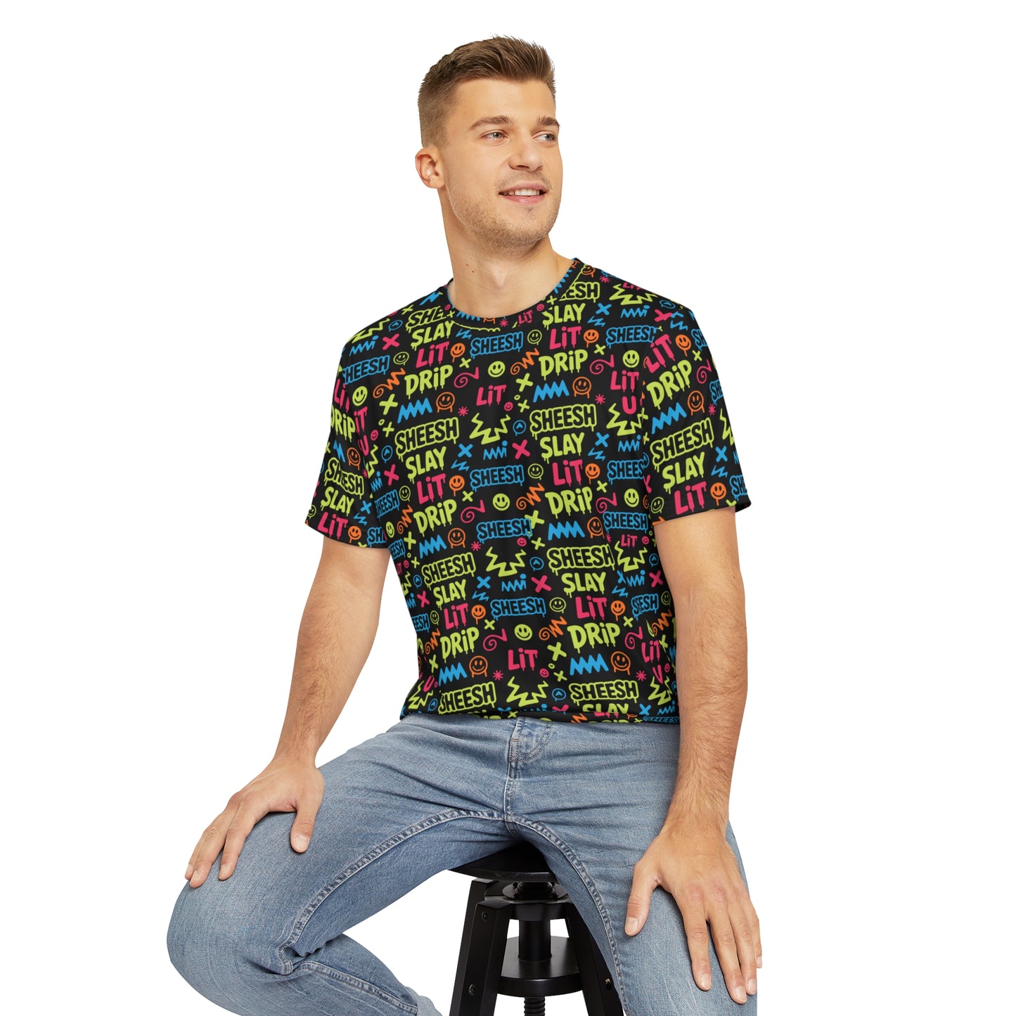 Men's Polyester Tee (Slay-Lit-Drip)