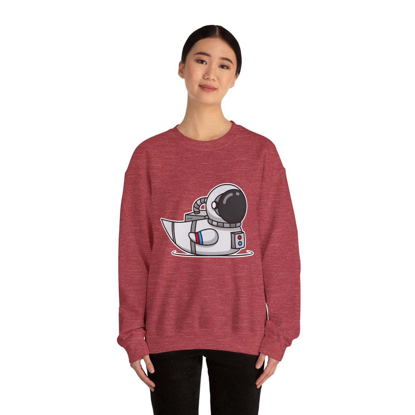 Unisex Heavy Blend™ Crewneck Sweatshirt (Astronaut Duck)