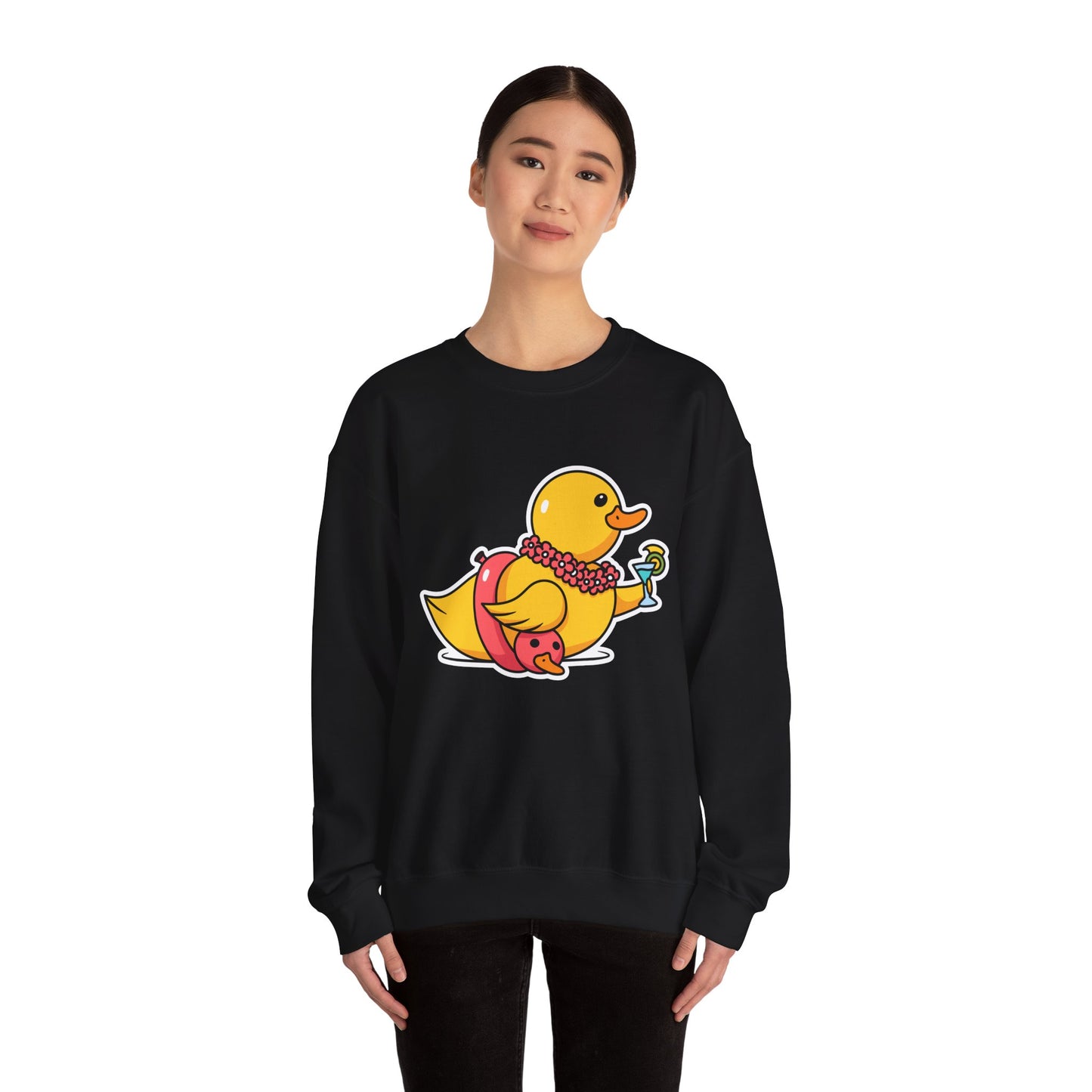 Unisex Heavy Blend™ Crewneck Sweatshirt (Tropical Duck)
