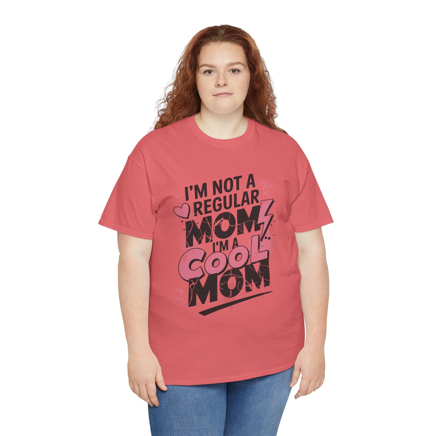 Unisex Heavy Cotton Tee (I'm Not a Regular Mom, I'm a Cool Mom)