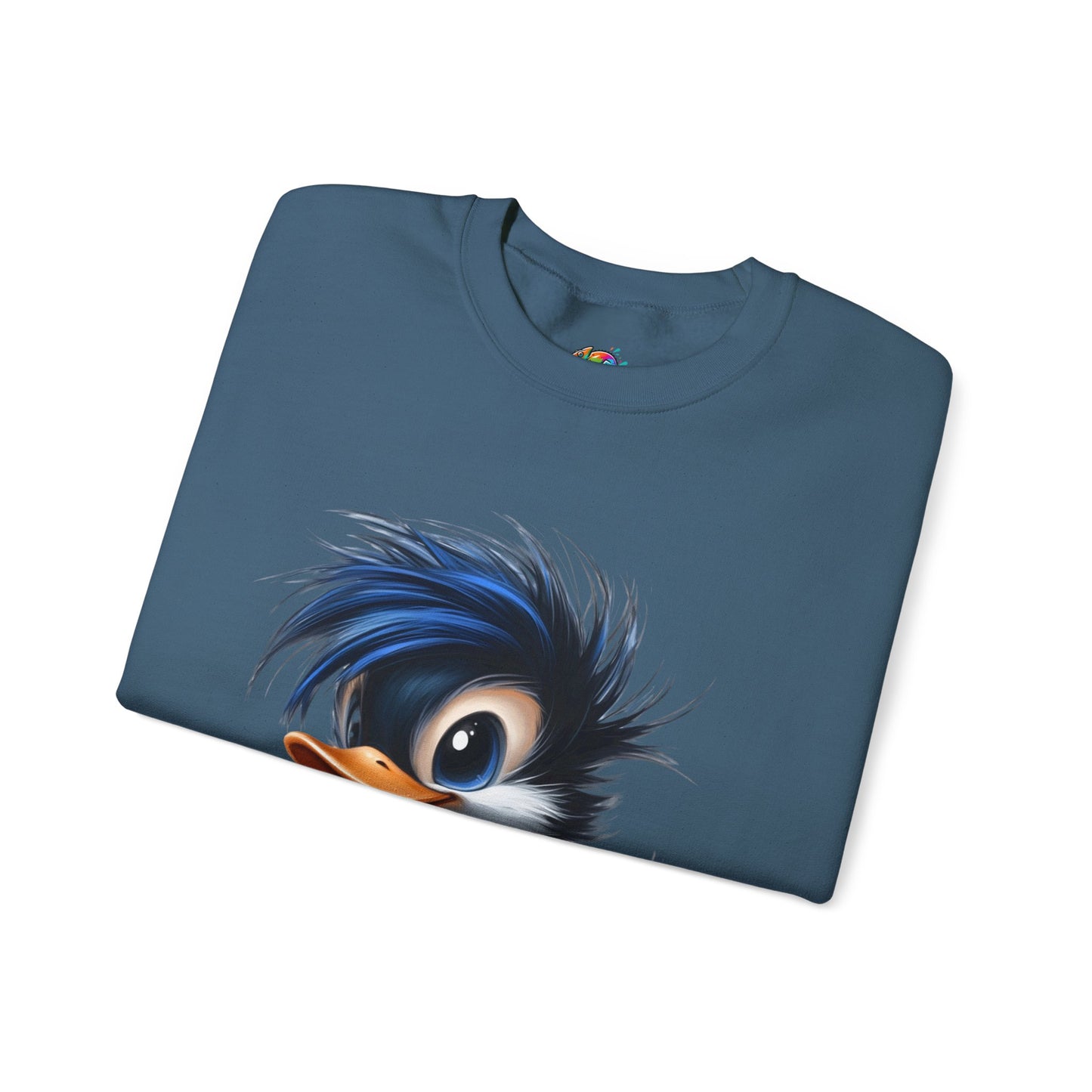 Unisex Heavy Blend™ Crewneck Sweatshirt (Blue Hair Duck)