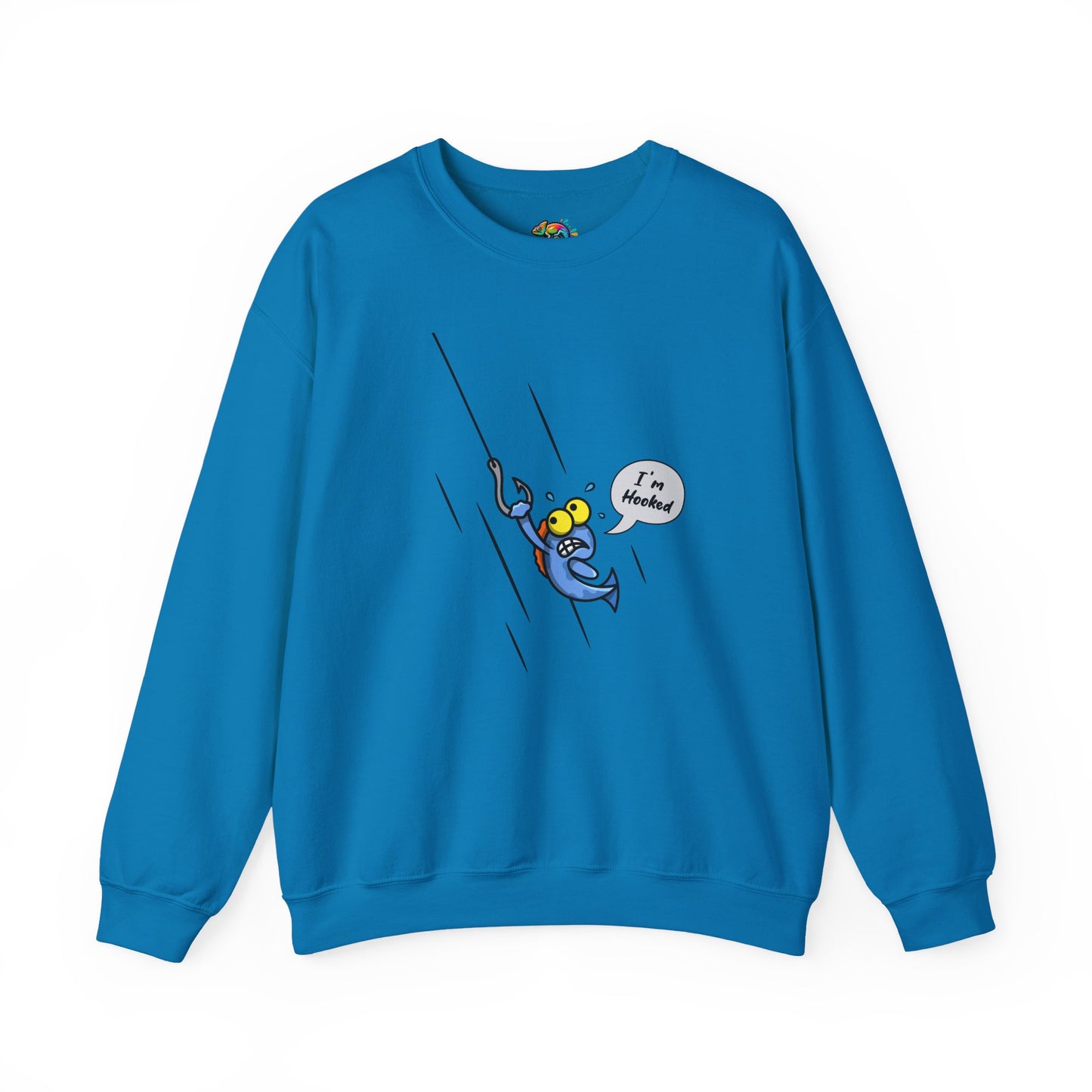 Unisex Heavy Blend™ Crewneck Sweatshirt (Fishing Hooked)