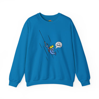 Unisex Heavy Blend™ Crewneck Sweatshirt (Fishing Hooked)