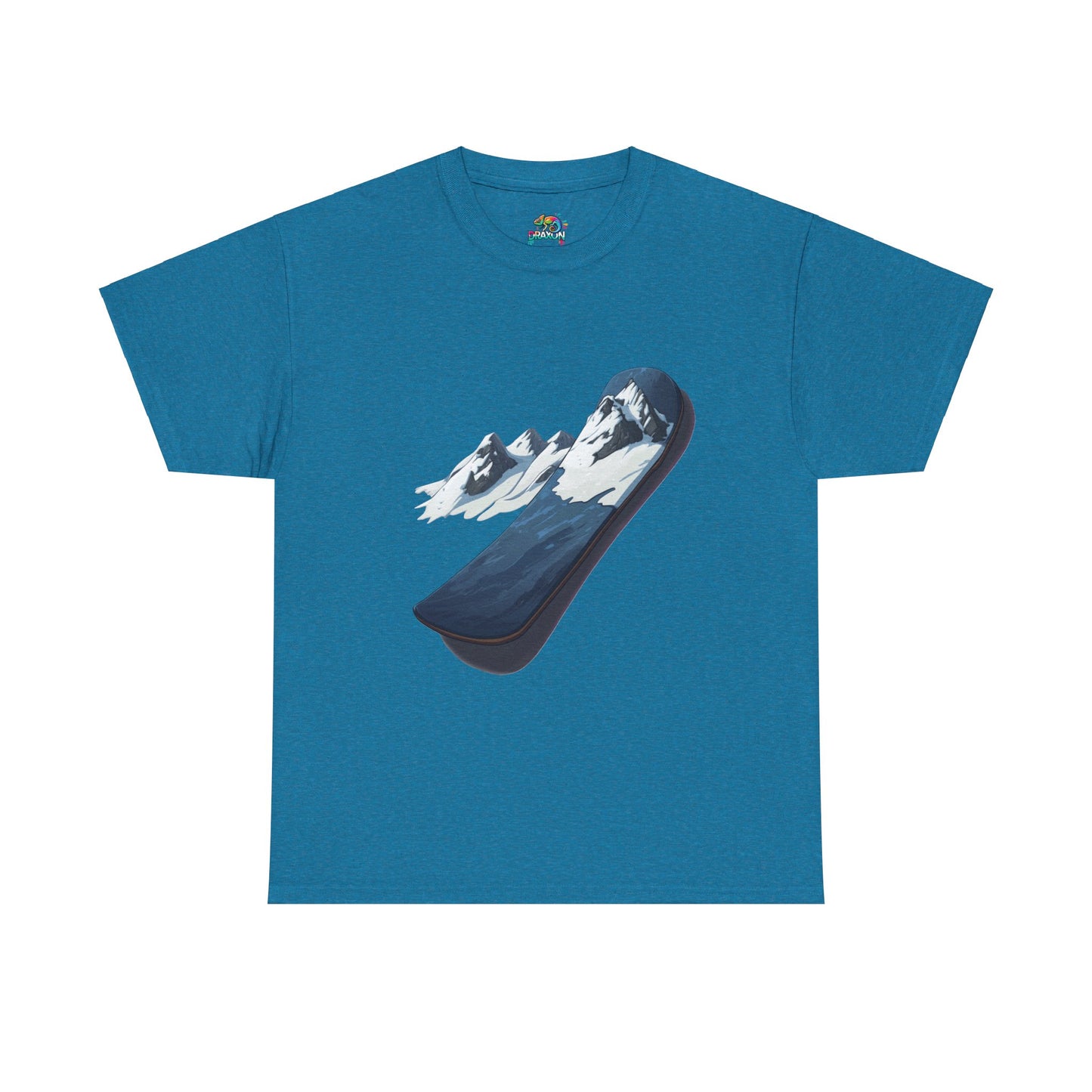 Unisex Heavy Cotton Tee (Mountain Snowboard)