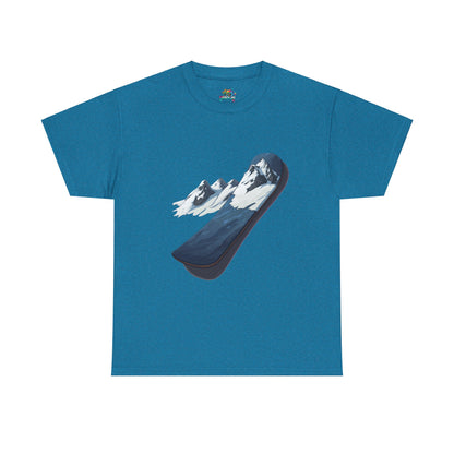 Unisex Heavy Cotton Tee (Mountain Snowboard)