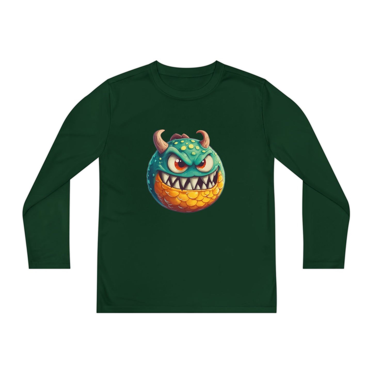 Youth Long Sleeve Competitor Tee (Green Monster 1)