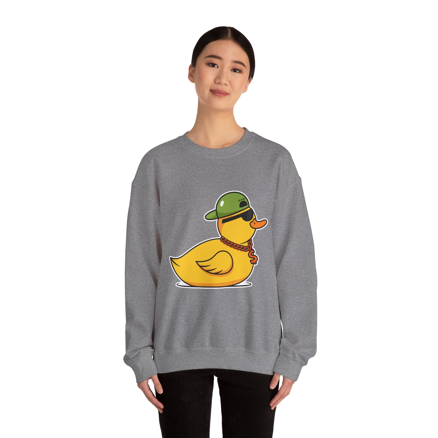 Unisex Heavy Blend™ Crewneck Sweatshirt (Gangster Duck)