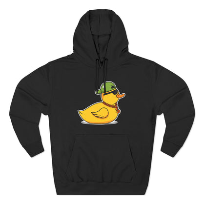 Three-Panel Fleece Hoodie (Gangster Duck)