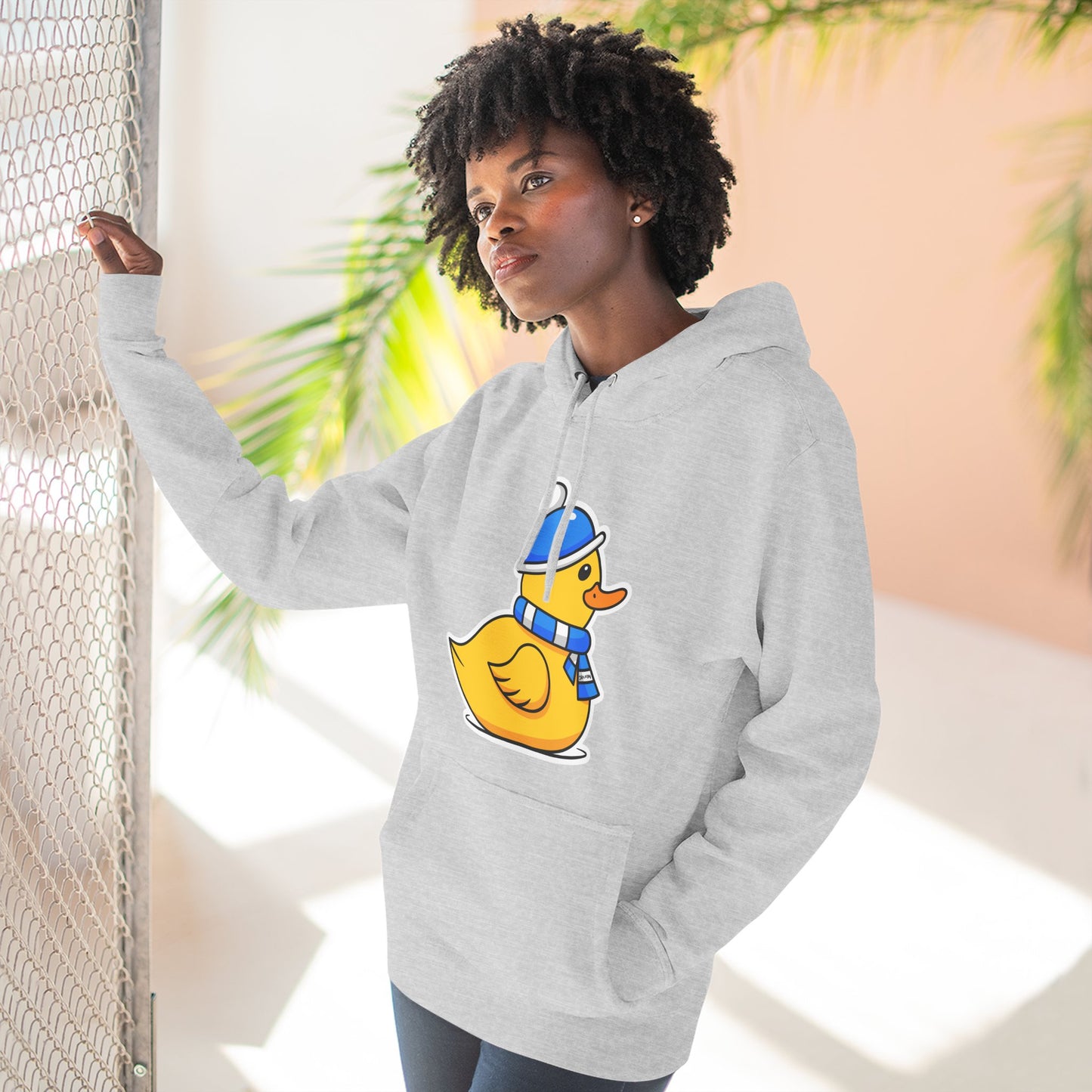 Three-Panel Fleece Hoodie (Chilly Duck)