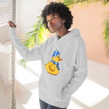 Three-Panel Fleece Hoodie (Chilly Duck)