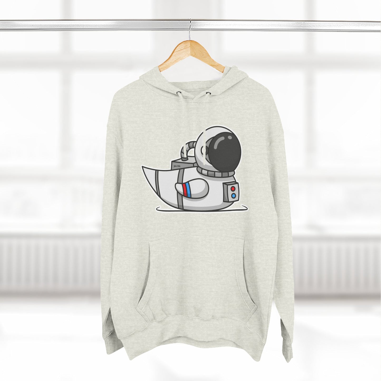 Three-Panel Fleece Hoodie (Astronaut Duck)