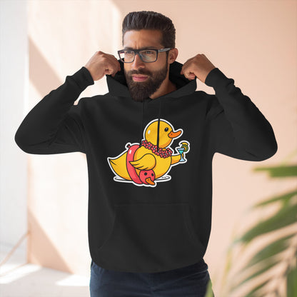 Three-Panel Fleece Hoodie (Tropical Duck)
