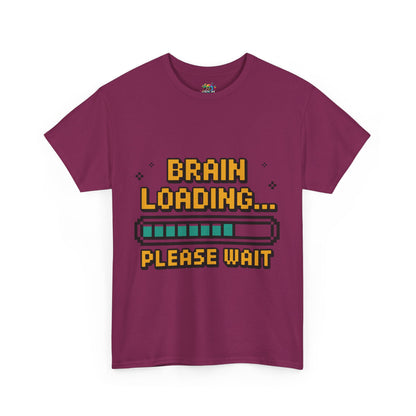 Unisex Heavy Cotton Tee (Brain Loading...Please Wait)