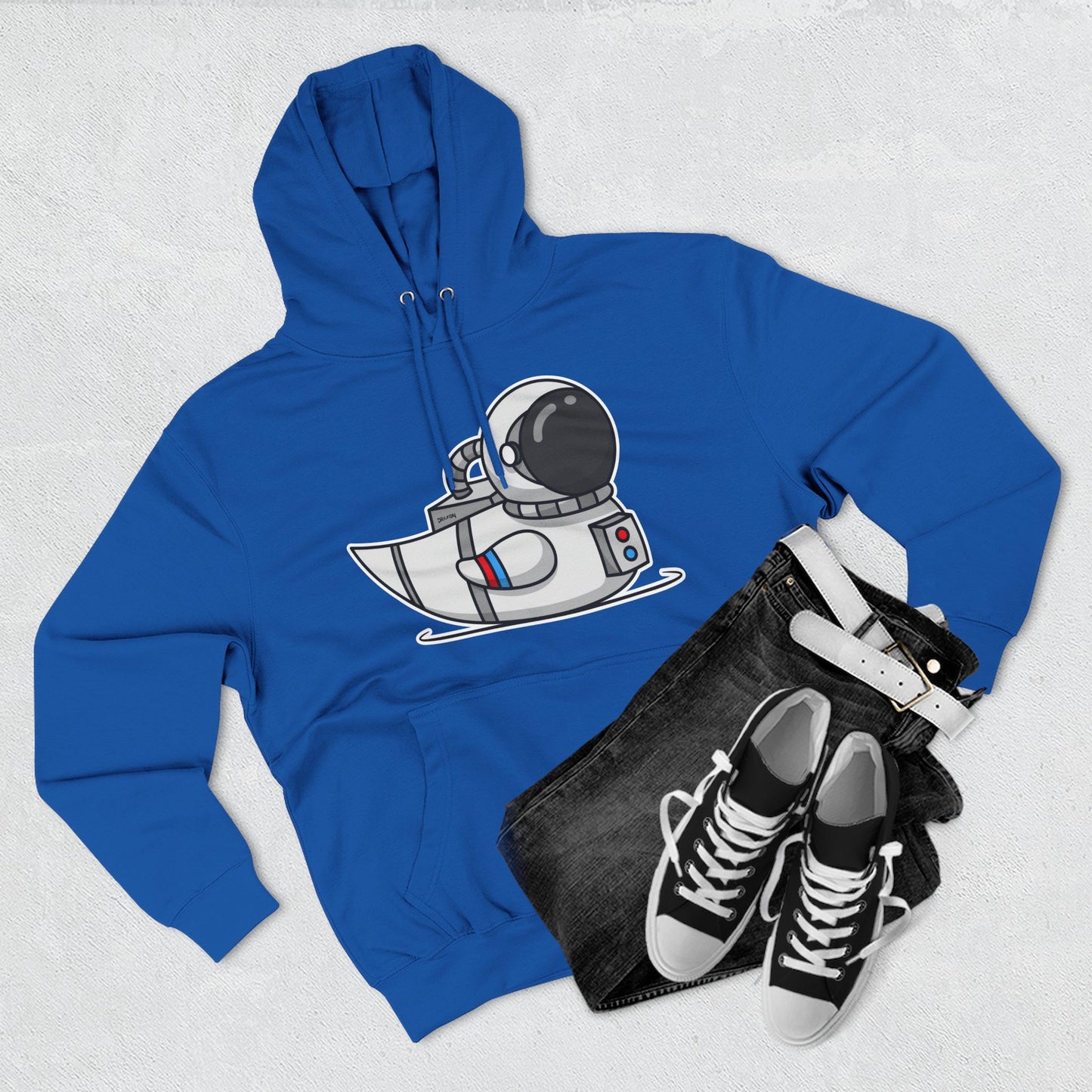 Three-Panel Fleece Hoodie (Astronaut Duck)