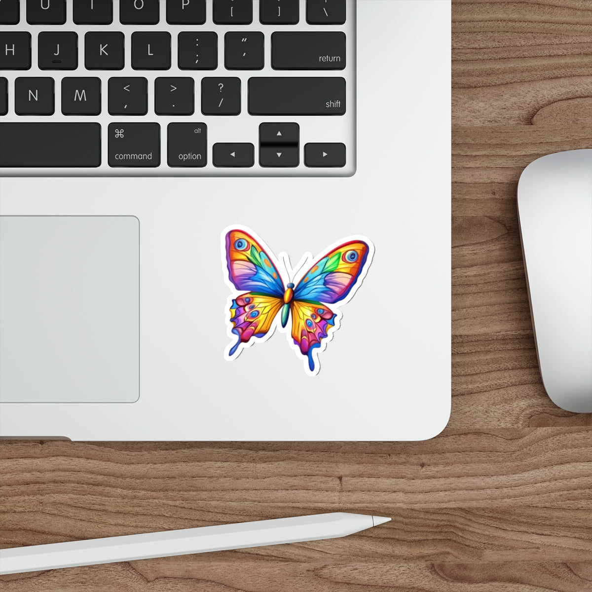 Die-Cut Stickers | Vibrant Art for Personalization (Colorful Butterfly)