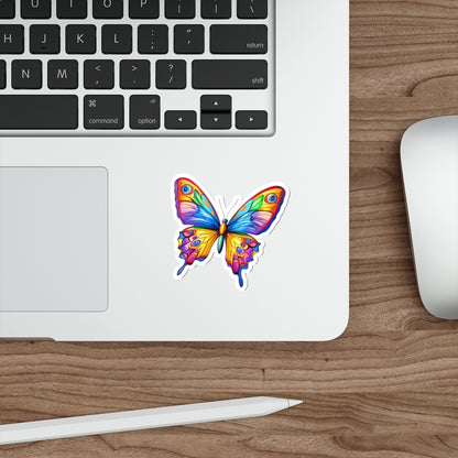 Die-Cut Stickers | Vibrant Art for Personalization (Colorful Butterfly)