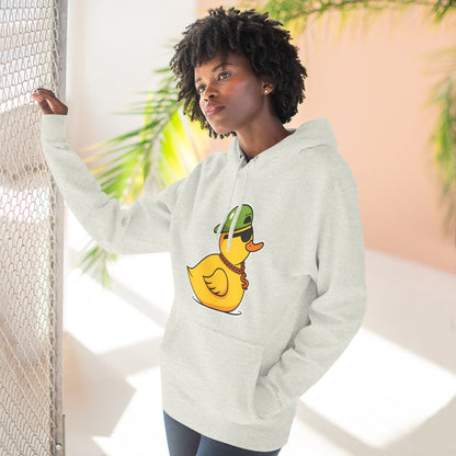 Three-Panel Fleece Hoodie (Gangster Duck)