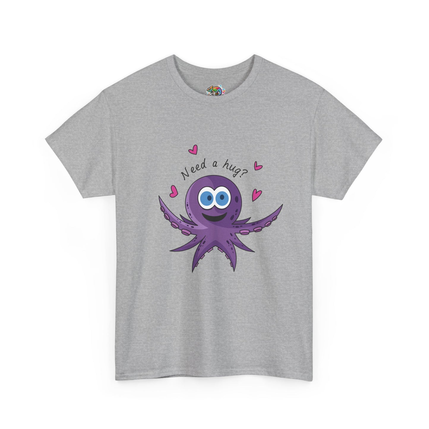 Unisex Heavy Cotton Tee (Octopus Hug)