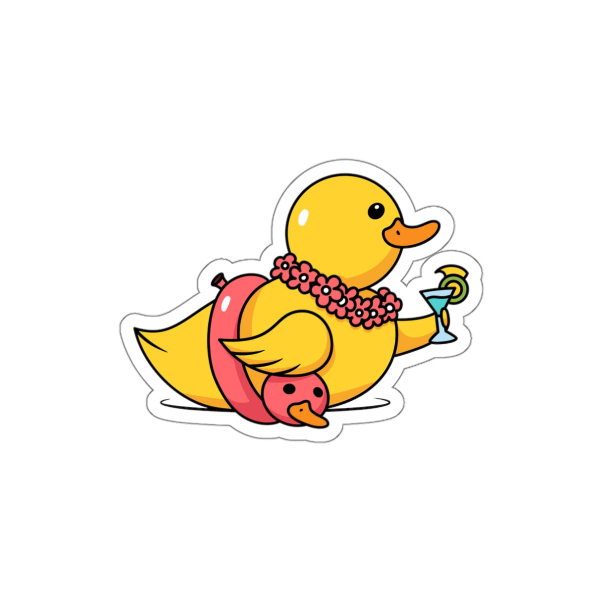 Die-Cut Stickers | Vibrant Art for Personalization (Tropical Duck)