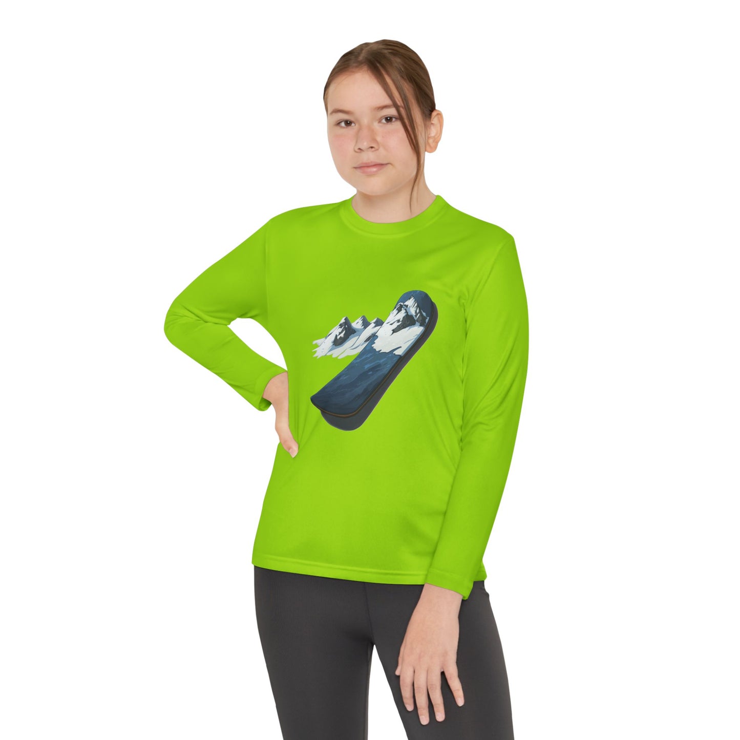 Youth Long Sleeve Competitor Tee (Mountain Snowboard)