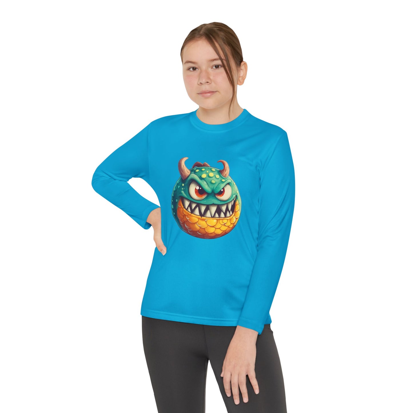 Youth Long Sleeve Competitor Tee (Green Monster 1)