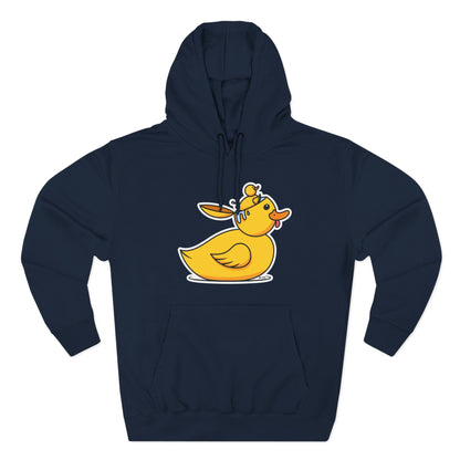 Three-Panel Fleece Hoodie (Duck Bird Brain)