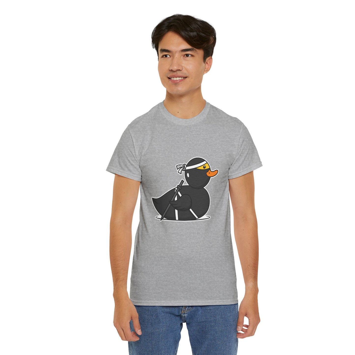 Unisex Heavy Cotton Tee (Ninja Duck)