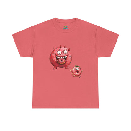 Unisex Heavy Cotton Tee (Donut Monster eating Donut)