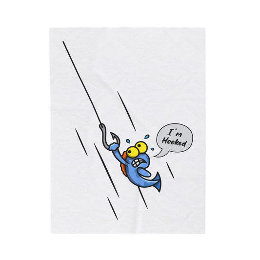 Velveteen Plush Blanket (Fishing Hooked)