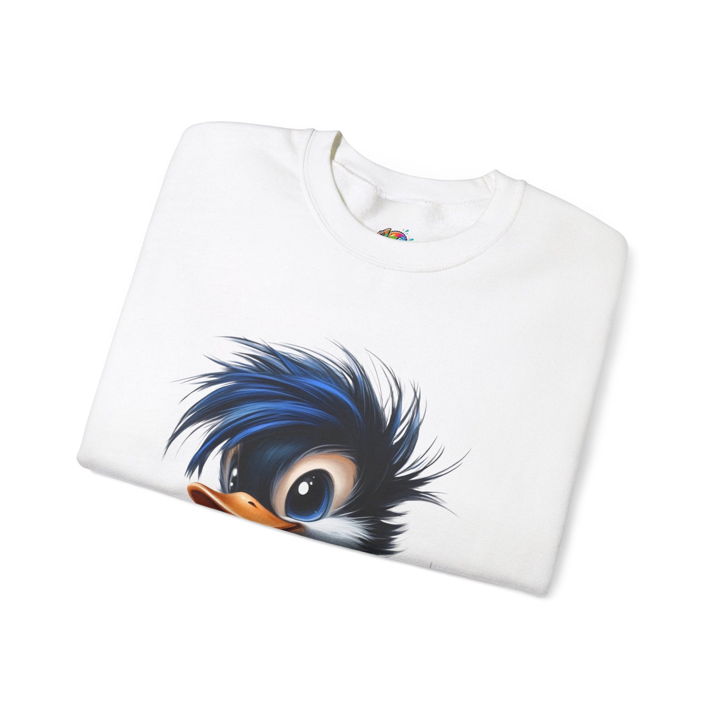 Unisex Heavy Blend™ Crewneck Sweatshirt (Blue Hair Duck)