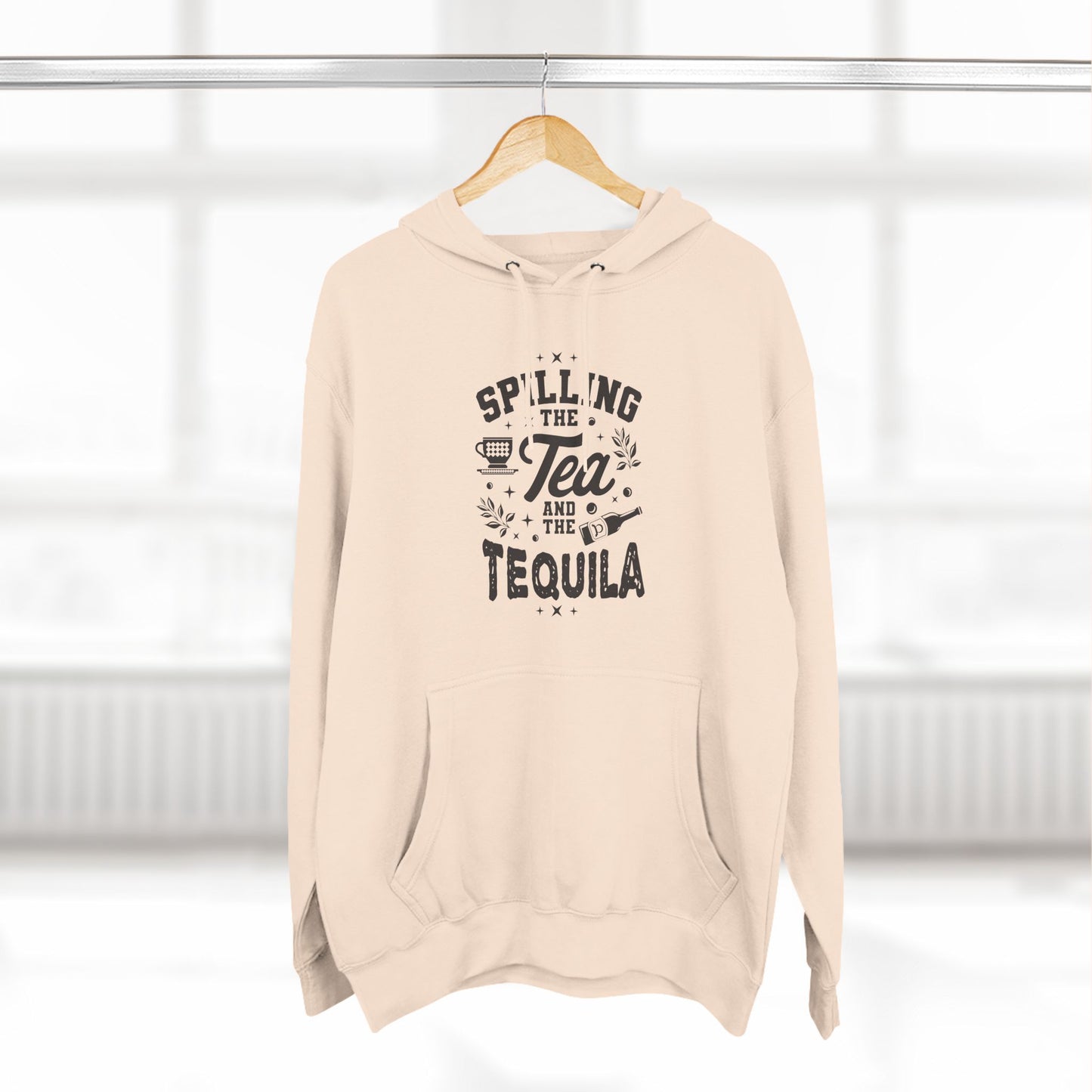 Three-Panel Fleece Hoodie (Spill Tea & Tequila)