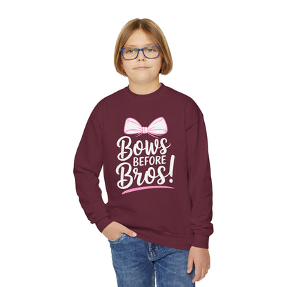 Youth Crewneck Sweatshirt (Bows before Bros)