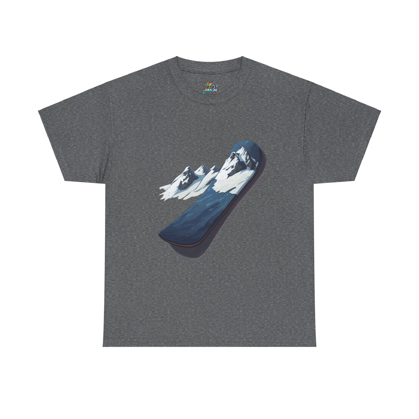 Unisex Heavy Cotton Tee (Mountain Snowboard)