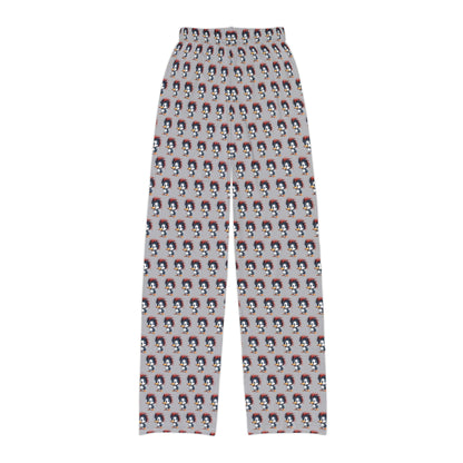 Kids Lounge Pants -AOP Light Grey (Red Hair Duck)