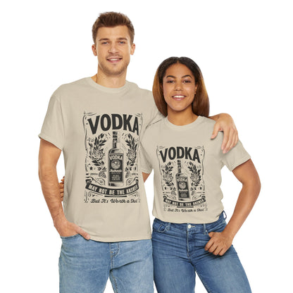 Unisex Heavy Cotton Tee (Vodka - Worth a Shot)