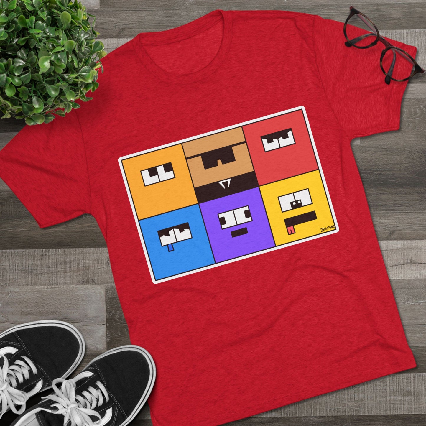 Unisex Tri-Blend Crew Tee (Emotion Blocks)