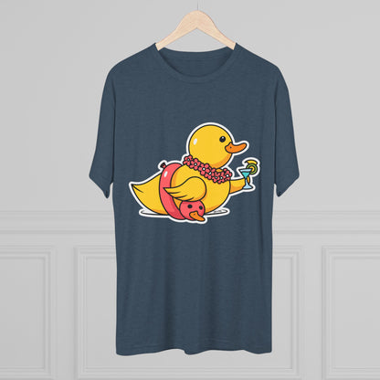 Unisex Tri-Blend Crew Tee (Tropical Duck)