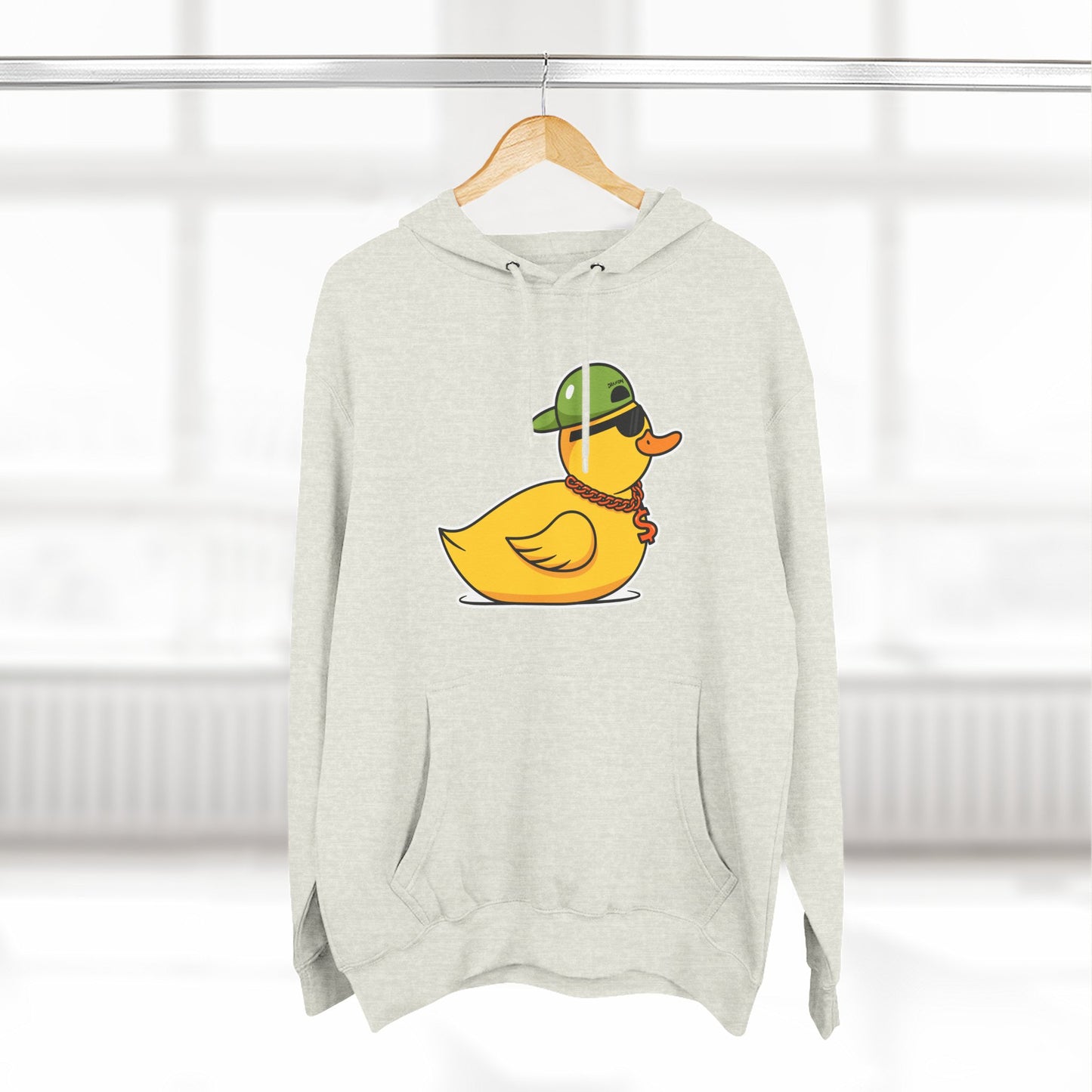 Three-Panel Fleece Hoodie (Gangster Duck)