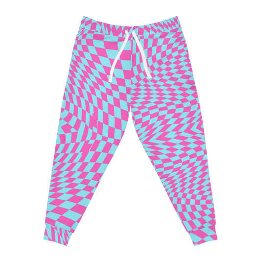 Athletic Joggers (Aqua-Pink Pixels)