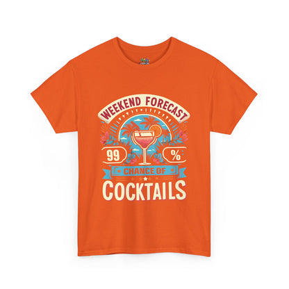 Unisex Heavy Cotton Tee (99% Chance of Cocktails)