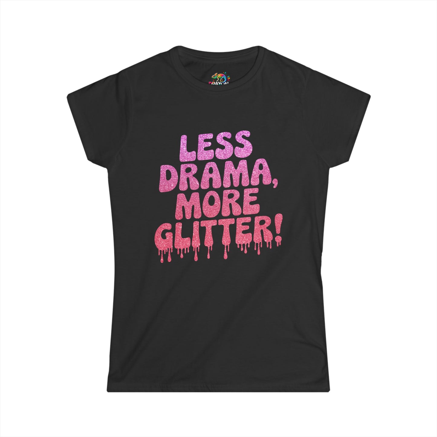 Women's Softstyle Tee (Less Drama More Glitter)