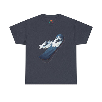 Unisex Heavy Cotton Tee (Mountain Snowboard)