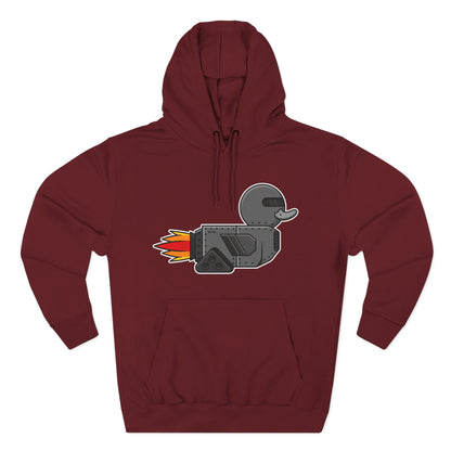 Three-Panel Fleece Hoodie (Robot Duck)
