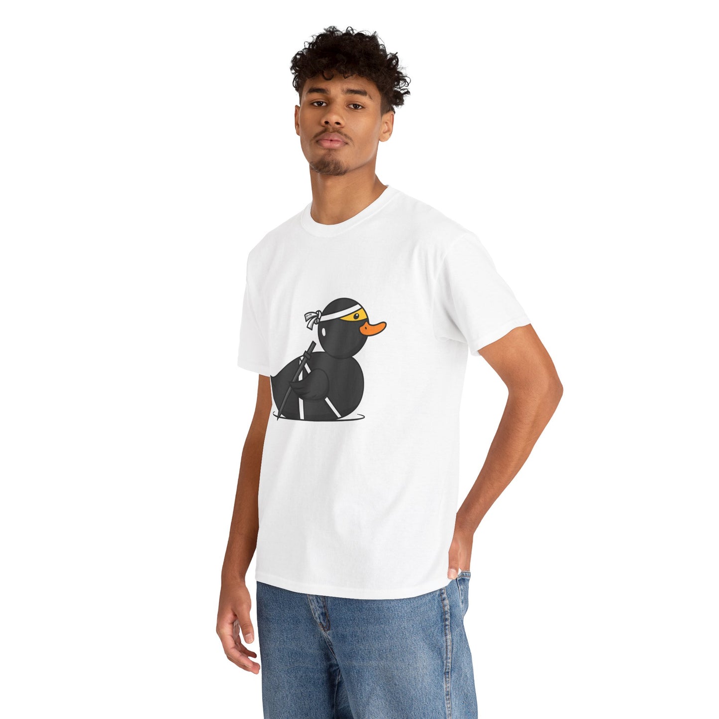 Unisex Heavy Cotton Tee (Ninja Duck)