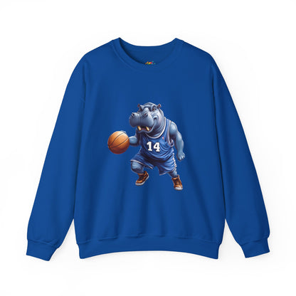 Unisex Heavy Blend™ Crewneck Sweatshirt (Hippo Baller)